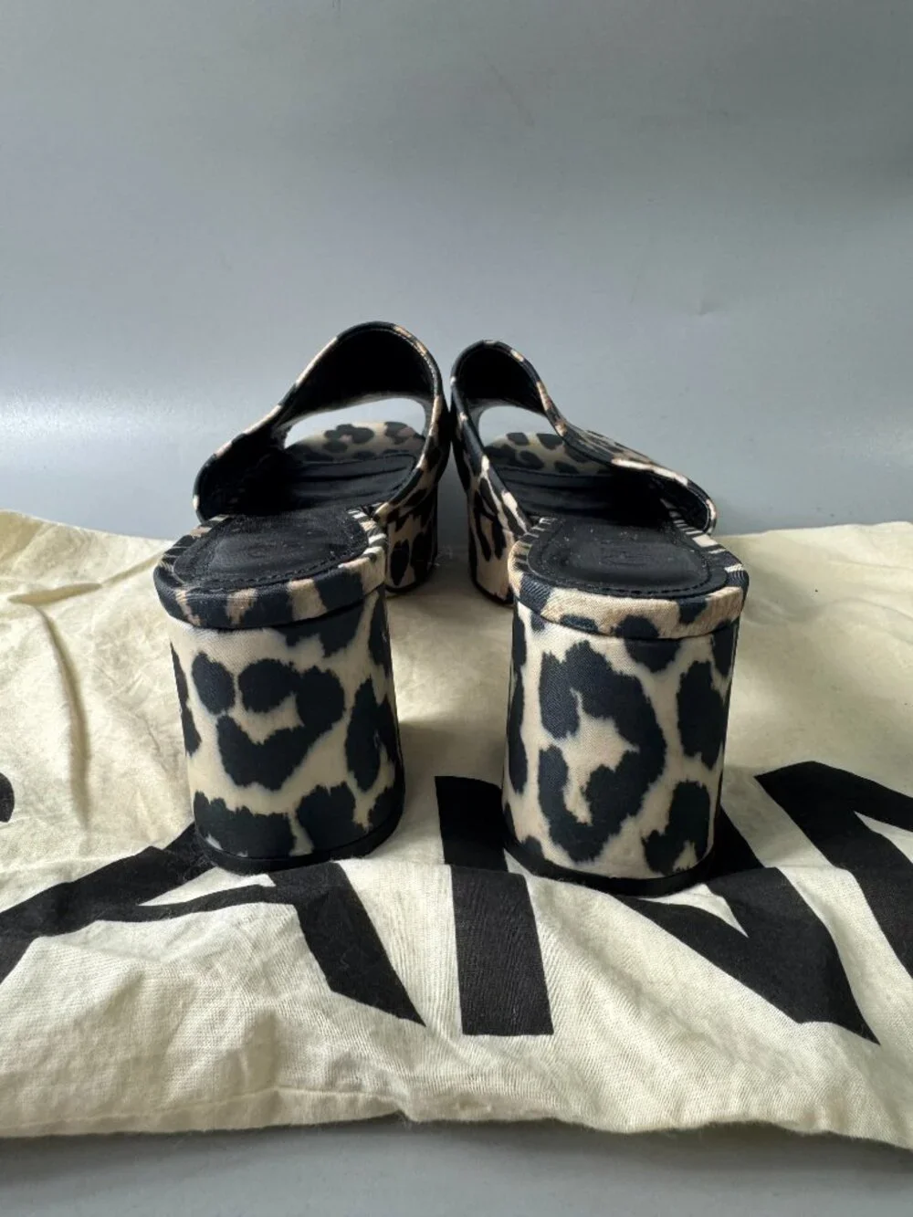 Ganni Leopard Platform Slides 38